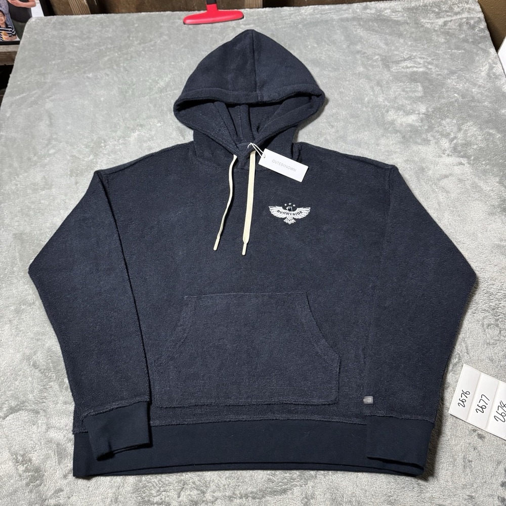 Outerknown Women's Hightide Kelly Navy Terry Hoodie Size XS NWT‎ $128